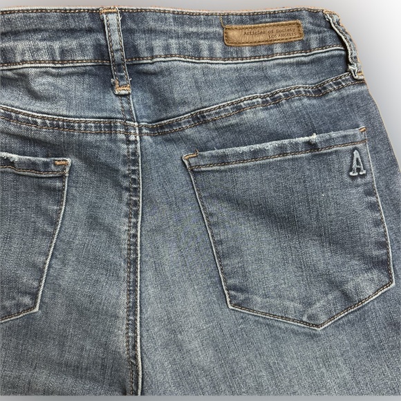 Articles of Society Rene High Rise Raw Hem Distressed Straight Jeans - Picture 6 of 7